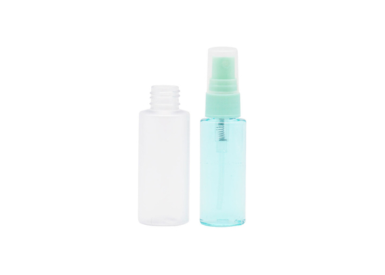 بطری اسپری آرایشی و بهداشتی پلاستیکی پت الکل خالی روشن آبی روشن 50 میلی لیتر 60 میلی لیتر