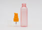 بطری های اسپری پلاستیکی قابل شارژ 18 میلی متر 60 میلی متر صورتی با پمپ گلگیر زیبا