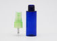 بطری های اسپری پلاستیکی 30 میلی لیتر آبی قابل شارژ PET با پمپ مه آلود سبز