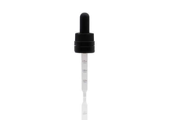 کیفیت  Professional Tamper Evident Essential Oil Dropper 18/410 Prevent Liquid Leakage کارخانه