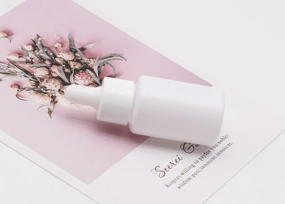 بطری قطره چکان استوانه ای سفید 15 میلی لیتری اسانس خالی لوازم آرایشی و بهداشتی