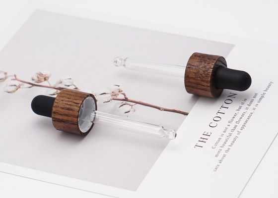 قطره چکان شیشه ای پیپت با درپوش های قطره چکان بامبو با طول های مختلف برای بطری ها