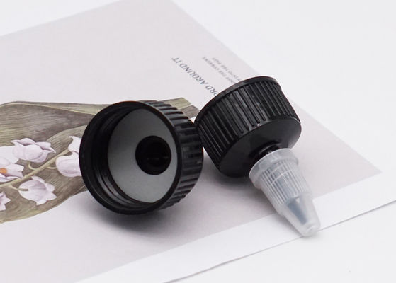 درپوش پیچی پلاستیکی 24 میلی متری نازل بالا پیچ و تاب دار برای بطری ها با بسته شدن صاف